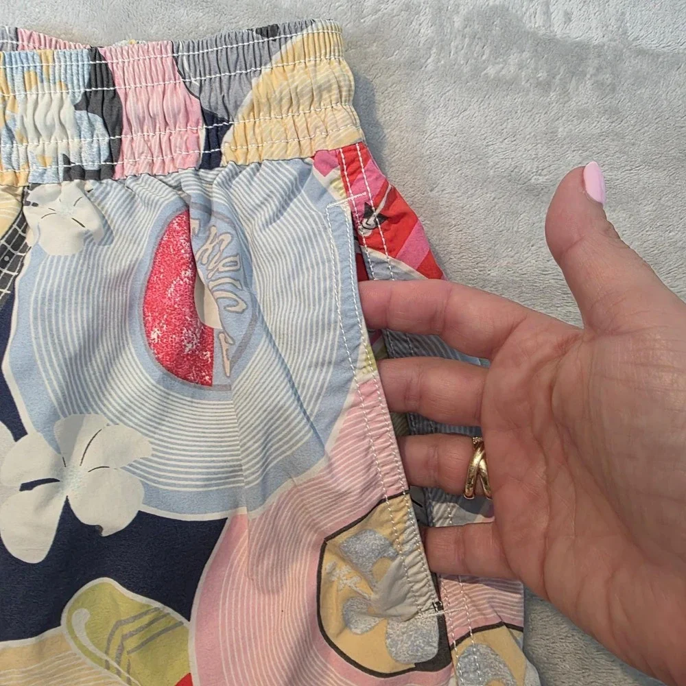 Vilebrequin‎ Men's Swim Trunks Shorts XL Music Record Guitar Print